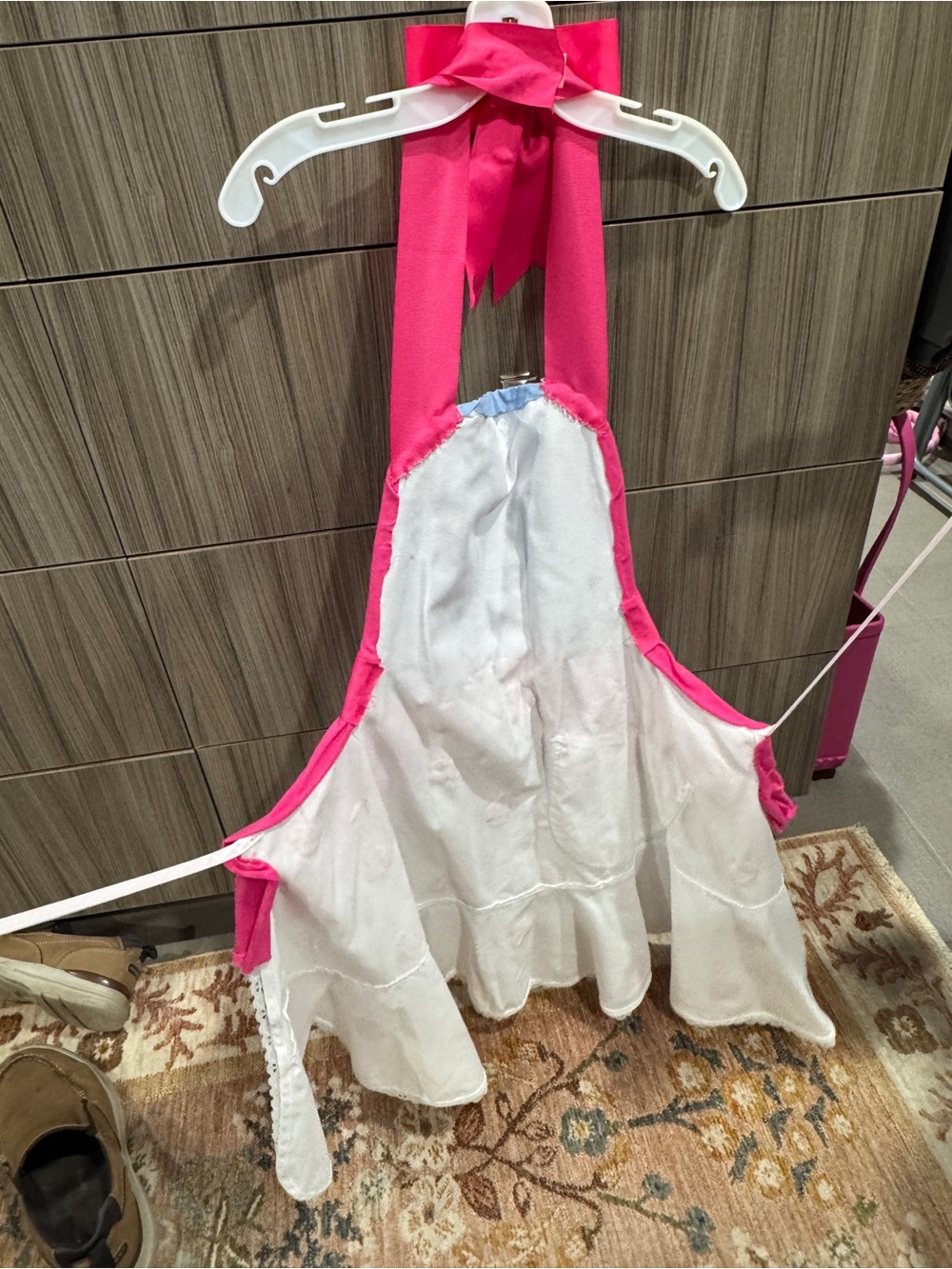 Women’s Bo Peep Apron Pink & White Polka Dot Costume - Picture 5 of 6